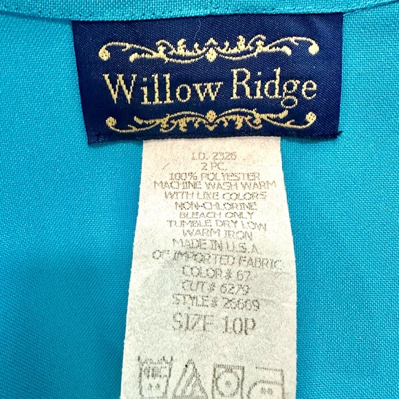 Vintage Willow Ridge 2 Piece Set Size 10P - Picture 11 of 13
